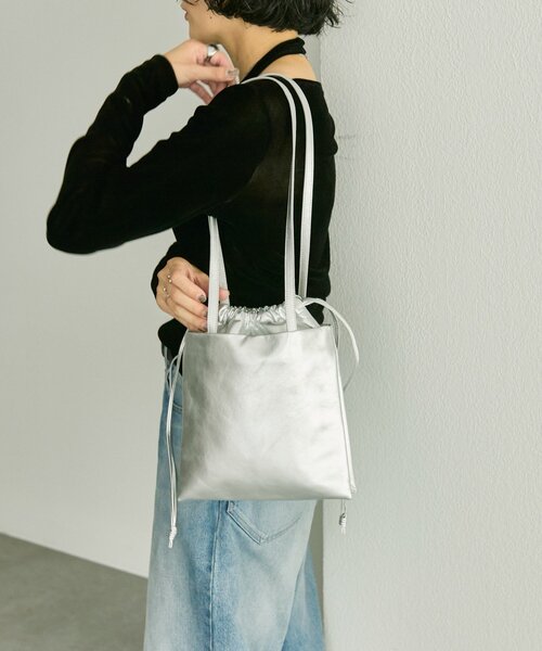 セール】《本革》シンプル巾着トートバッグS（トートバッグ）｜ear