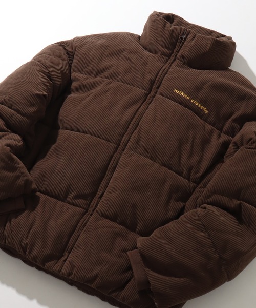 mihns closet（ミンズクローゼット）の「【mihns closet/ミンズクローゼット】 スタンドカラー パデッド ストレッチ コーデュロイ ブルゾン（ダウンジャケット/コート・メンズ・ブラック/チャコールグレー/ブラウン/ベージュ・M/L/S/LL）」の10枚目の写真