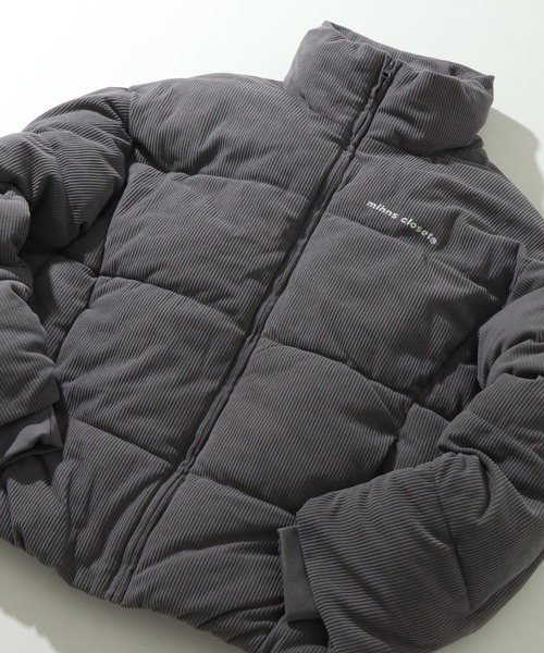 mihns closet（ミンズクローゼット）の「【mihns closet/ミンズクローゼット】 スタンドカラー パデッド ストレッチ コーデュロイ ブルゾン（ダウンジャケット/コート・メンズ・ブラック/チャコールグレー/ブラウン/ベージュ・M/L/S/LL）」の11枚目の写真