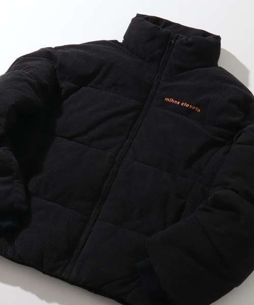 mihns closet（ミンズクローゼット）の「【mihns closet/ミンズクローゼット】 スタンドカラー パデッド ストレッチ コーデュロイ ブルゾン（ダウンジャケット/コート・メンズ・ブラック/チャコールグレー/ブラウン/ベージュ・M/L/S/LL）」の8枚目の写真