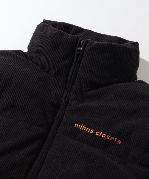mihns closet（ミンズクローゼット）の「【mihns closet/ミンズクローゼット】 スタンドカラー パデッド ストレッチ コーデュロイ ブルゾン（ダウンジャケット/コート・メンズ・ブラック/チャコールグレー/ブラウン/ベージュ・M/L/S/LL）」の12枚目の写真