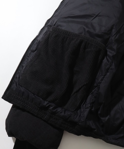 mihns closet（ミンズクローゼット）の「【mihns closet/ミンズクローゼット】 スタンドカラー パデッド ストレッチ コーデュロイ ブルゾン（ダウンジャケット/コート・メンズ・ブラック/チャコールグレー/ブラウン/ベージュ・M/L/S/LL）」の17枚目の写真