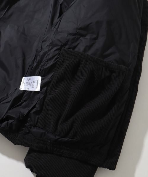 mihns closet（ミンズクローゼット）の「【mihns closet/ミンズクローゼット】 スタンドカラー パデッド ストレッチ コーデュロイ ブルゾン（ダウンジャケット/コート・メンズ・ブラック/チャコールグレー/ブラウン/ベージュ・M/L/S/LL）」の18枚目の写真