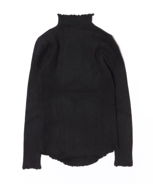 L LABEL（エルラベル）の「メロウフリルハイネックニットリブニット（ニット/セーター・レディース・ホワイト/ブラック/カーキ・FREE）」の5枚目の写真