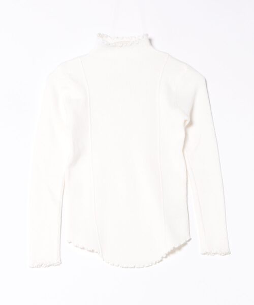 L LABEL（エルラベル）の「メロウフリルハイネックニットリブニット（ニット/セーター・レディース・ホワイト/ブラック/カーキ・FREE）」の6枚目の写真