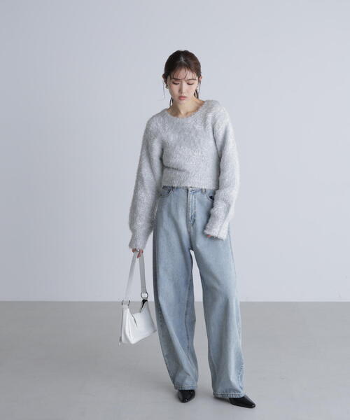 FREE'S MART（フリーズマート）の「◆ラメフェザープルオーバーニット（ニット/セーター・レディース・グレー/ホワイト/ブラウン/ピンク・FREE）」の18枚目の写真