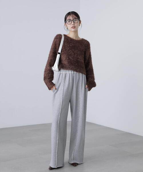 FREE'S MART（フリーズマート）の「◆ラメフェザープルオーバーニット（ニット/セーター・レディース・グレー/ホワイト/ブラウン/ピンク・FREE）」の13枚目の写真