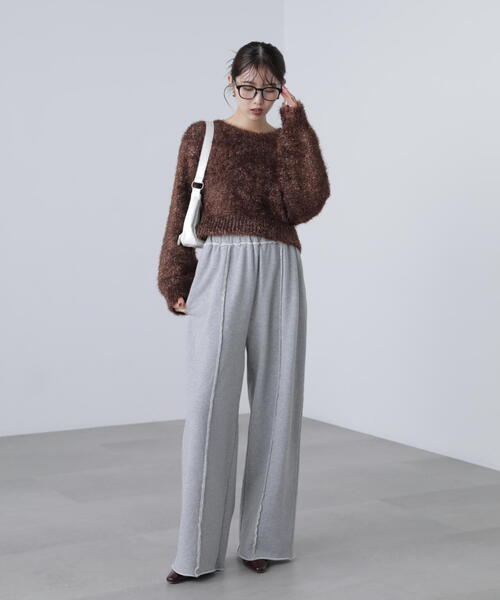 FREE'S MART（フリーズマート）の「◆ラメフェザープルオーバーニット（ニット/セーター・レディース・グレー/ホワイト/ブラウン/ピンク・FREE）」の15枚目の写真