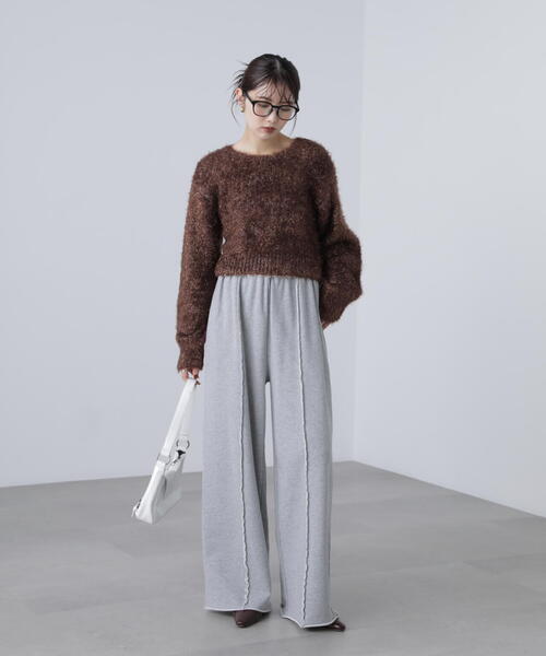 FREE'S MART（フリーズマート）の「◆ラメフェザープルオーバーニット（ニット/セーター・レディース・グレー/ホワイト/ブラウン/ピンク・FREE）」の16枚目の写真