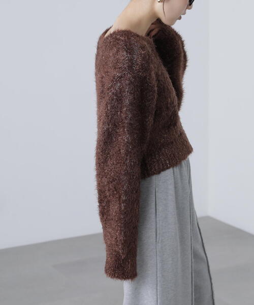 FREE'S MART（フリーズマート）の「◆ラメフェザープルオーバーニット（ニット/セーター・レディース・グレー/ホワイト/ブラウン/ピンク・FREE）」の18枚目の写真