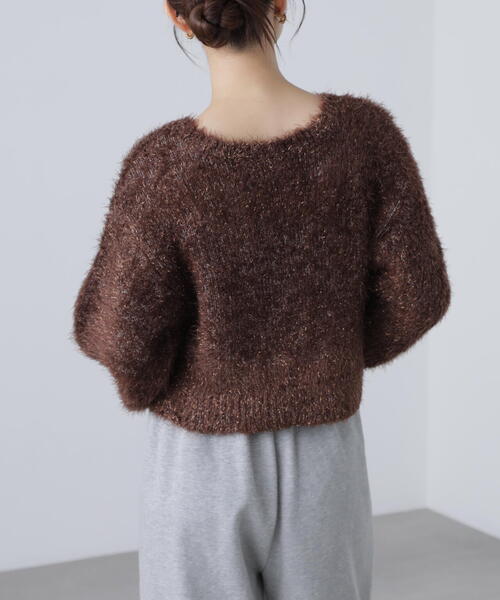 FREE'S MART（フリーズマート）の「◆ラメフェザープルオーバーニット（ニット/セーター・レディース・グレー/ホワイト/ブラウン/ピンク・FREE）」の19枚目の写真