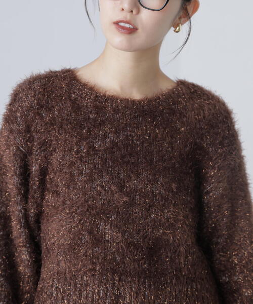 FREE'S MART（フリーズマート）の「◆ラメフェザープルオーバーニット（ニット/セーター・レディース・グレー/ホワイト/ブラウン/ピンク・FREE）」の20枚目の写真