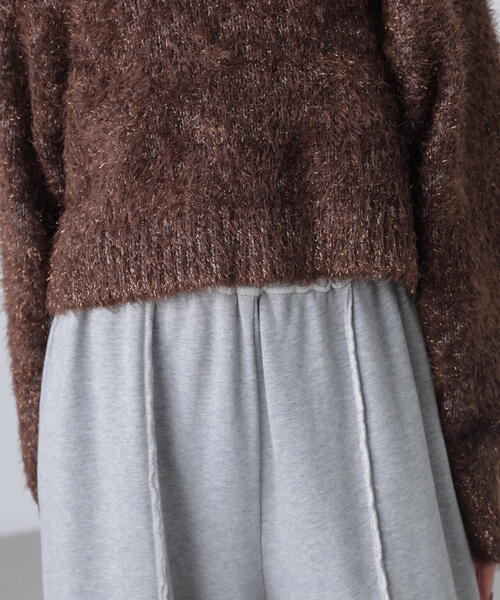 FREE'S MART（フリーズマート）の「◆ラメフェザープルオーバーニット（ニット/セーター・レディース・グレー/ホワイト/ブラウン/ピンク・FREE）」の22枚目の写真