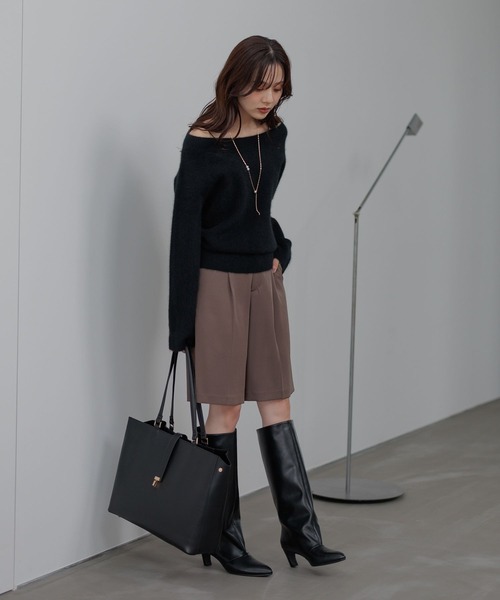 Andemiu(アンデミュウ)の「PCケース付2WAYトートBAG600983(トートバッグ・レディース・ブラック/アイボリー系8・FREE)」の3枚目の写真