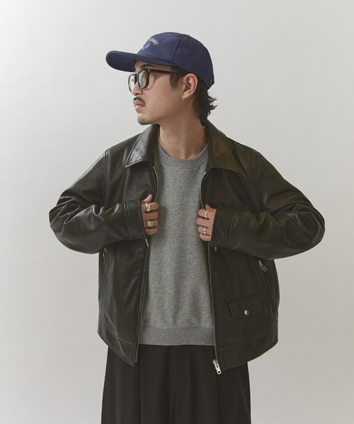 Lui's(ルイス)の「NATURAL TAN SHEEP LEATHER Noirライダース(ライダースジャケット・メンズ・ブラック・S/M)」の2枚目の写真