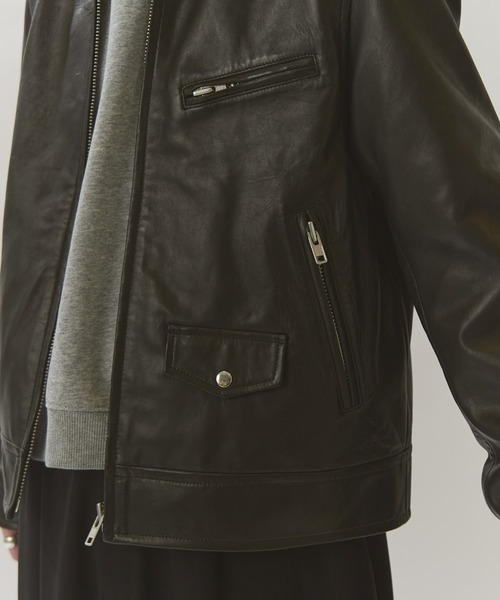 Lui's(ルイス)の「NATURAL TAN SHEEP LEATHER Noirライダース(ライダースジャケット・メンズ・ブラック・S/M)」の19枚目の写真