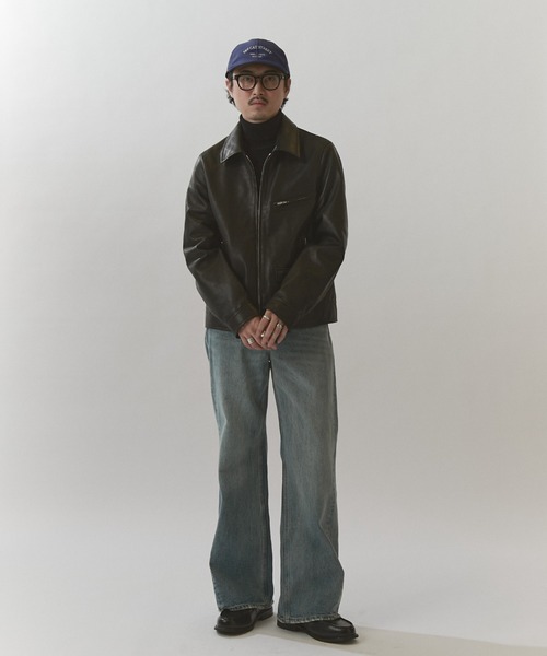 Lui's(ルイス)の「NATURAL TAN SHEEP LEATHER Noirライダース(ライダースジャケット・メンズ・ブラック・S/M)」の8枚目の写真