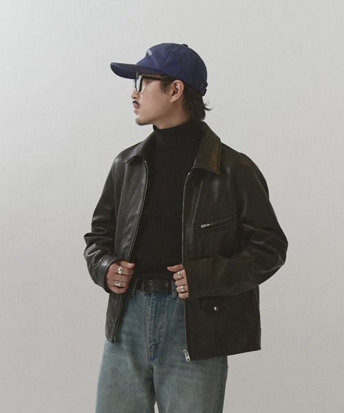 Lui's(ルイス)の「NATURAL TAN SHEEP LEATHER Noirライダース(ライダースジャケット・メンズ・ブラック・S/M)」の11枚目の写真