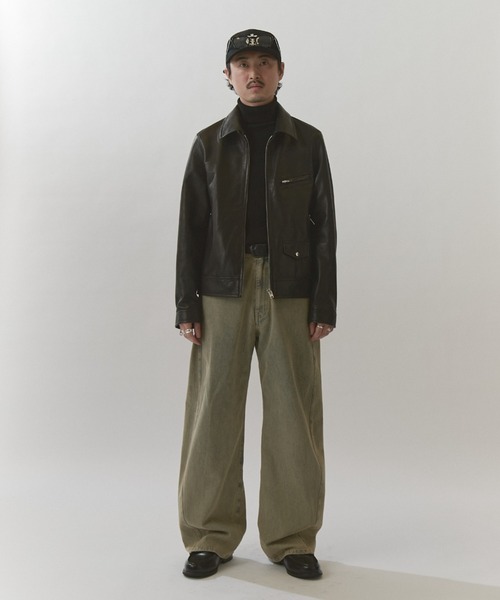 Lui's(ルイス)の「NATURAL TAN SHEEP LEATHER Noirライダース(ライダースジャケット・メンズ・ブラック・S/M)」の14枚目の写真