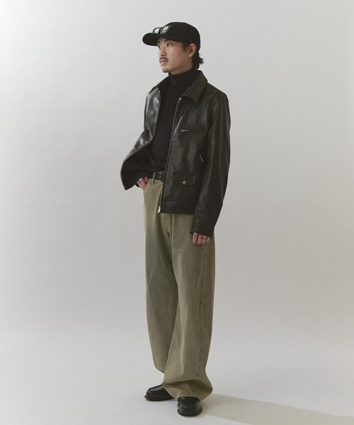 Lui's(ルイス)の「NATURAL TAN SHEEP LEATHER Noirライダース(ライダースジャケット・メンズ・ブラック・S/M)」の16枚目の写真