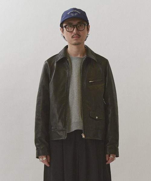 NATURAL TAN SHEEP LEATHER Noirライダース（ライダースジャケット