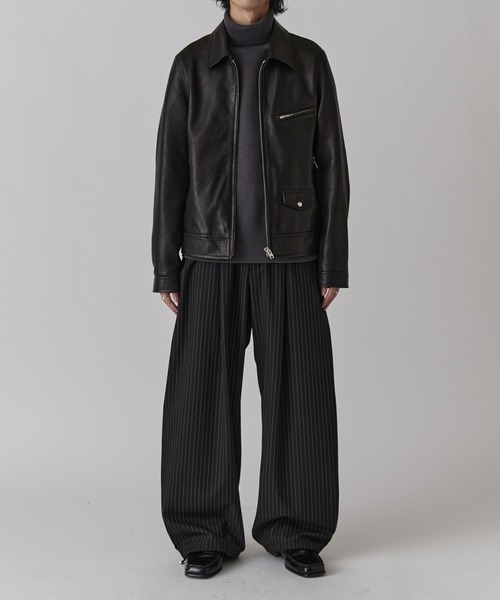 NATURAL TAN SHEEP LEATHER Noirライダース（ライダースジャケット