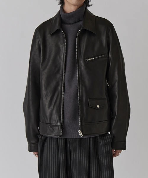 NATURAL TAN SHEEP LEATHER Noirライダース（ライダースジャケット