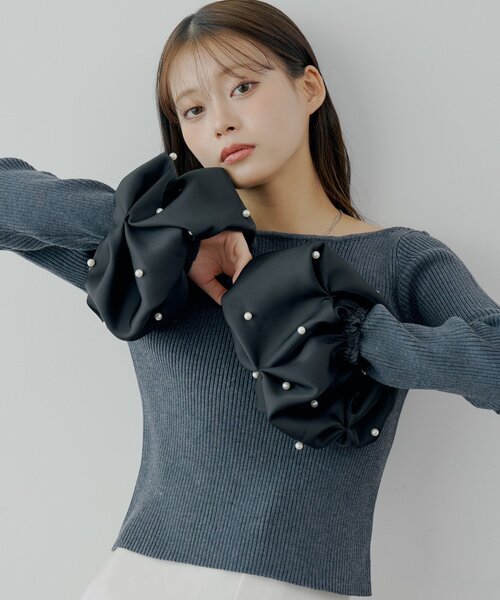 るち子　 hasegawa】シルクの残糸 ニットプルオーバー | & Silk