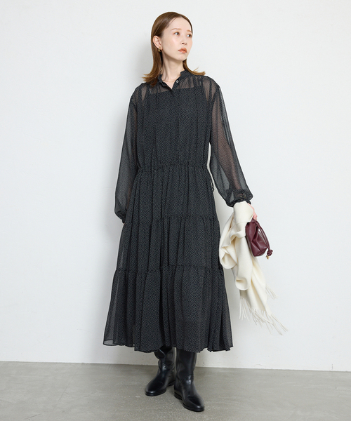 SLOBE IENA（スローブイエナ）の「SLOBE カシミヤストール（ストール/ショール・レディース・サックスブルー/アイボリー/キャメル・FREE）」の8枚目の写真