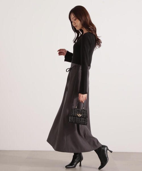 PROPORTION BODY DRESSING（プロポーションボディドレッシング）の「ニットドッキングレディーワンピース / 1215240111（ワンピース・レディース・ブルー/ブラウン系その他/ブラック・MEDIUM/P/S）」の6枚目の写真