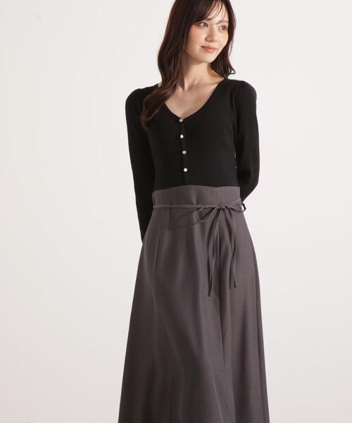 PROPORTION BODY DRESSING（プロポーションボディドレッシング）の「ニットドッキングレディーワンピース / 1215240111（ワンピース・レディース・ブルー/ブラウン系その他/ブラック・MEDIUM/P/S）」の7枚目の写真