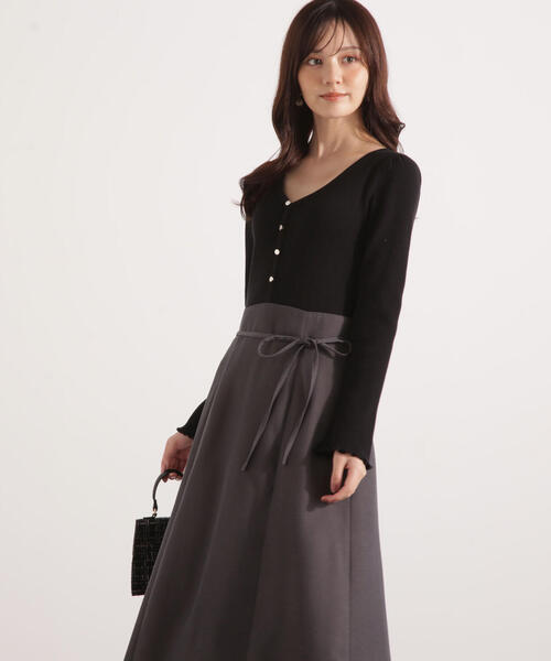 PROPORTION BODY DRESSING（プロポーションボディドレッシング）の「ニットドッキングレディーワンピース / 1215240111（ワンピース・レディース・ブルー/ブラウン系その他/ブラック・MEDIUM/P/S）」の8枚目の写真