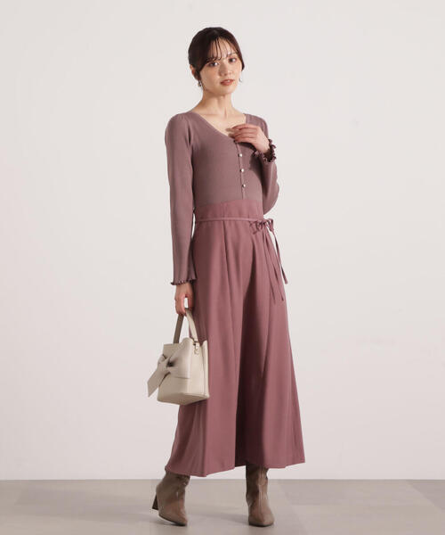 PROPORTION BODY DRESSING（プロポーションボディドレッシング）の「ニットドッキングレディーワンピース / 1215240111（ワンピース・レディース・ブルー/ブラウン系その他/ブラック・MEDIUM/P/S）」の20枚目の写真