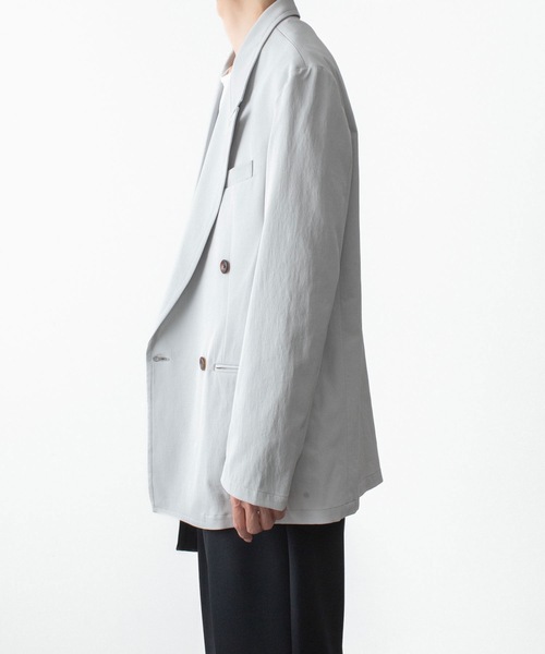 ATTACHMENT(アタッチメント)の「PE/CO/LI ドライツイル ダブルブレステッドジャケット / PE/CO/LI DRY TWILL DOUBLE-BREASTED JKT(テーラードジャケット・メンズ・ライトグレー/ブラック/ライトベージュ・2/3)」の11枚目の写真