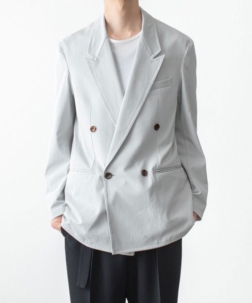 ATTACHMENT(アタッチメント)の「PE/CO/LI ドライツイル ダブルブレステッドジャケット / PE/CO/LI DRY TWILL DOUBLE-BREASTED JKT(テーラードジャケット・メンズ・ライトグレー/ブラック/ライトベージュ・2/3)」の13枚目の写真