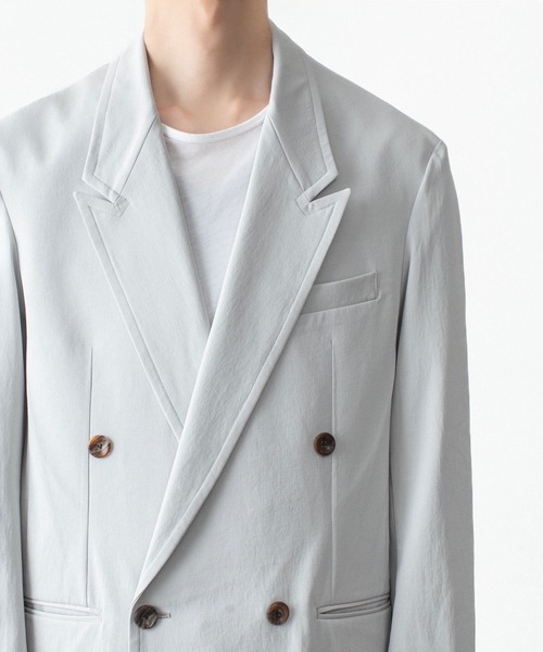 ATTACHMENT(アタッチメント)の「PE/CO/LI ドライツイル ダブルブレステッドジャケット / PE/CO/LI DRY TWILL DOUBLE-BREASTED JKT(テーラードジャケット・メンズ・ライトグレー/ブラック/ライトベージュ・2/3)」の14枚目の写真