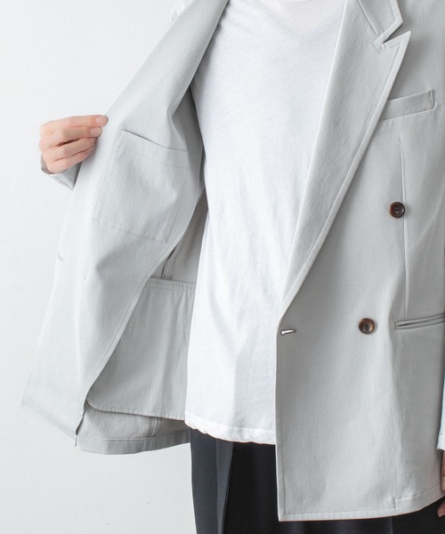 ATTACHMENT(アタッチメント)の「PE/CO/LI ドライツイル ダブルブレステッドジャケット / PE/CO/LI DRY TWILL DOUBLE-BREASTED JKT(テーラードジャケット・メンズ・ライトグレー/ブラック/ライトベージュ・2/3)」の17枚目の写真