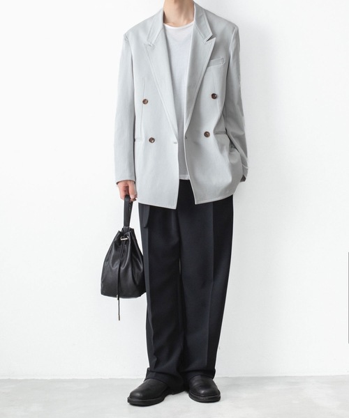 ATTACHMENT(アタッチメント)の「PE/CO/LI ドライツイル ダブルブレステッドジャケット / PE/CO/LI DRY TWILL DOUBLE-BREASTED JKT(テーラードジャケット・メンズ・ライトグレー/ブラック/ライトベージュ・2/3)」の18枚目の写真