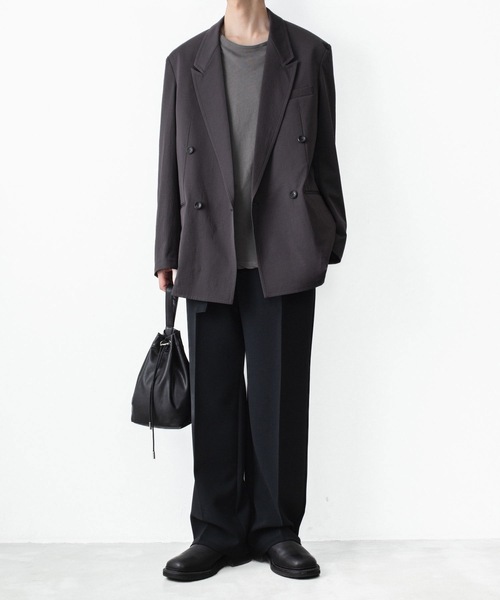 ATTACHMENT(アタッチメント)の「PE/CO/LI ドライツイル ダブルブレステッドジャケット / PE/CO/LI DRY TWILL DOUBLE-BREASTED JKT(テーラードジャケット・メンズ・ライトグレー/ブラック/ライトベージュ・2/3)」の8枚目の写真