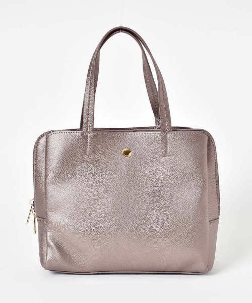 Bleu Bleuet(ブルーブルーエ)の「合皮3層軽量トート(トートバッグ・レディース・ブルー/ブラック/ピンク/ブロンズ・FREE)」の4枚目の写真