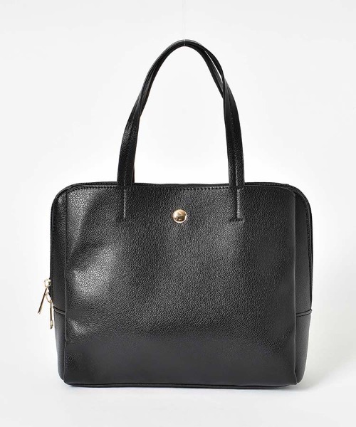 Bleu Bleuet(ブルーブルーエ)の「合皮3層軽量トート(トートバッグ・レディース・ブルー/ブラック/ピンク/ブロンズ・FREE)」の2枚目の写真