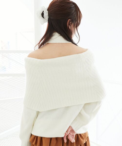 MAJESTIC LEGON(マジェスティックレゴン)の「チョーカー付きオフショルミニワンピ(ワンピース・レディース・オフホワイト/ピンク/ブラック・MEDIUM)」の9枚目の写真