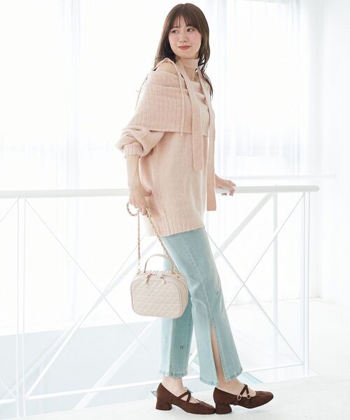 MAJESTIC LEGON(マジェスティックレゴン)の「チョーカー付きオフショルミニワンピ(ワンピース・レディース・オフホワイト/ピンク/ブラック・MEDIUM)」の12枚目の写真