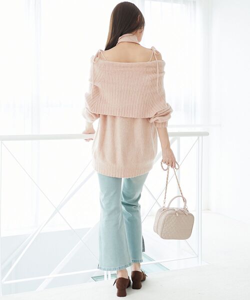 MAJESTIC LEGON(マジェスティックレゴン)の「チョーカー付きオフショルミニワンピ(ワンピース・レディース・オフホワイト/ピンク/ブラック・MEDIUM)」の13枚目の写真