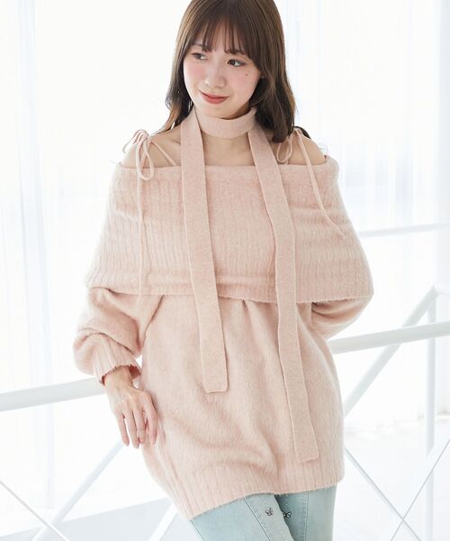 MAJESTIC LEGON(マジェスティックレゴン)の「チョーカー付きオフショルミニワンピ(ワンピース・レディース・オフホワイト/ピンク/ブラック・MEDIUM)」の14枚目の写真