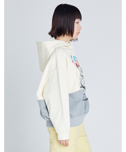 Little sunny bite（リトルサニーバイト）の「【RES】【Little Sunny Bite】love bear hoodie（パーカー・レディース・ホワイト・MEDIUM）」の2枚目の写真