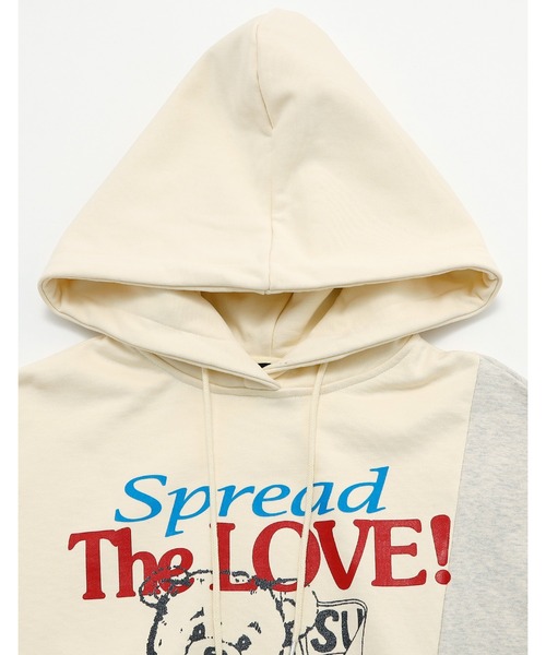 Little sunny bite（リトルサニーバイト）の「【RES】【Little Sunny Bite】love bear hoodie（パーカー・レディース・ホワイト・MEDIUM）」の4枚目の写真