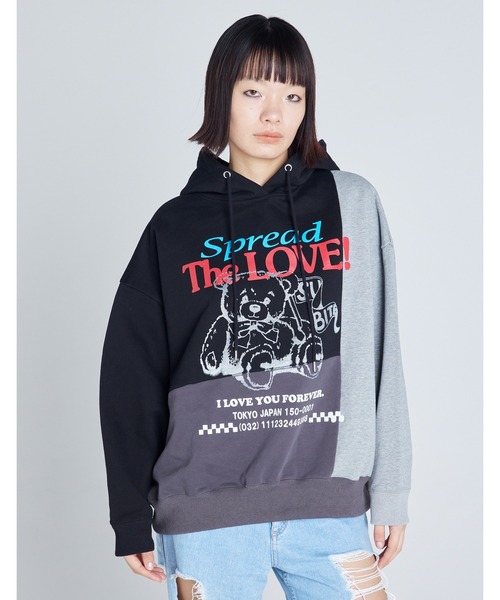 Little sunny bite（リトルサニーバイト）の「【RES】【Little Sunny Bite】love bear hoodie（パーカー・レディース・ホワイト・MEDIUM）」の13枚目の写真