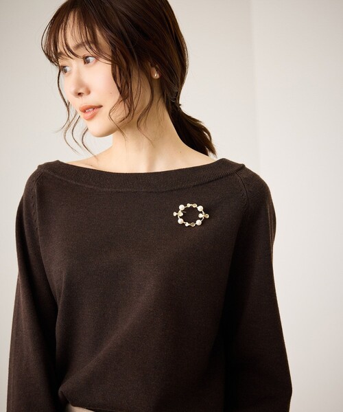 ROPE' PICNIC(ロペピクニック)の「リボンパールブローチ(ブローチ/コサージュ・レディース・シルバー/ゴールド・FREE)」の4枚目の写真