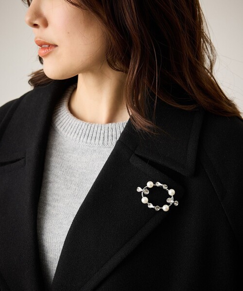 ROPE' PICNIC(ロペピクニック)の「リボンパールブローチ(ブローチ/コサージュ・レディース・シルバー/ゴールド・FREE)」の6枚目の写真